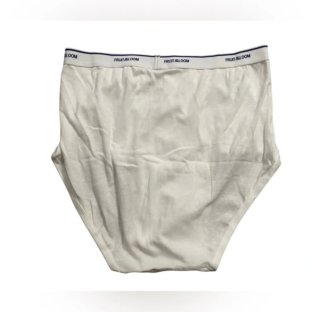 Fruit of the Loom Mens White Underwear Briefs XXL Tighty Whities Lot of 5